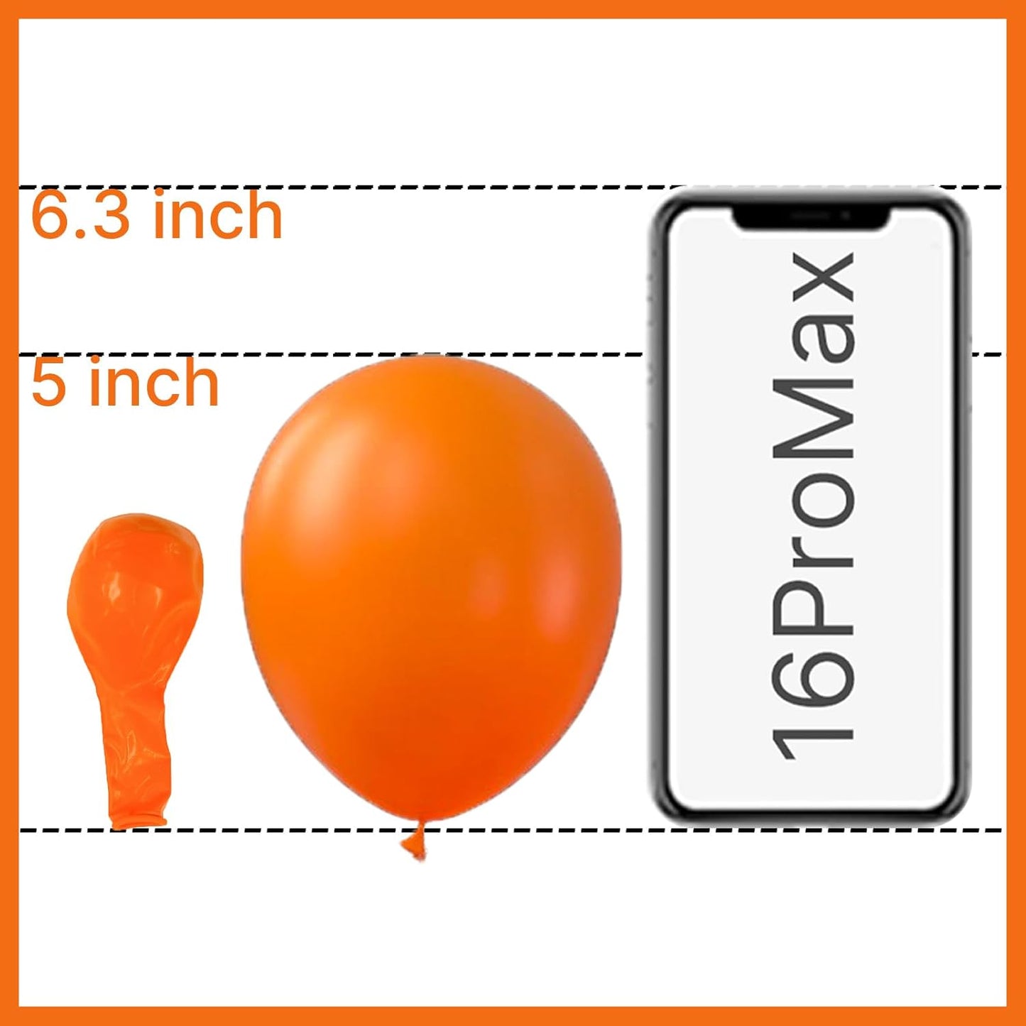 PartyWoo Orange Balloons - 100pcs 5-Inch Latex Helium Balloons for Birthday & Baby Showers