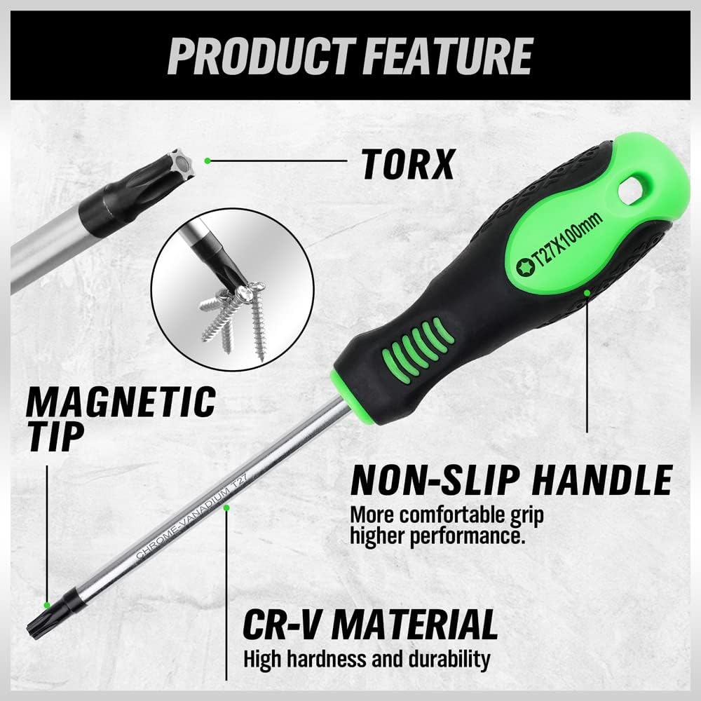 SWANLAKE Magnetic Torx Screwdriver Set - 13-Piece Star Screwdriver Set T5 to T40