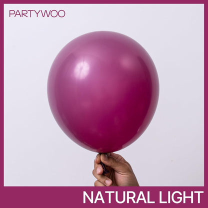 PartyWoo Dark Purple Balloons - 50 Pcs 12 Inch Latex Helium Balloons for Graduation & Events