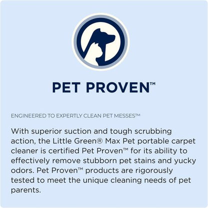 BISSELL® Little Green® Max Pet Portable Carpet Cleaner - Deep Cleaning with Self-Cleaning Tool | Ideal for Auto Detailing