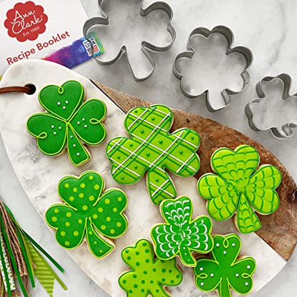 Ann Clark Shamrock Cookie Cutter Set of 3 - Made in USA, St. Patrick's Day Baking Tools