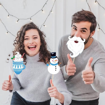 Snowman Photo Booth Props - Winter Wonderland Theme | 25 Fun and Festive Pieces