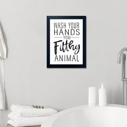 Regine Switzerland Bathroom Decor Wall Art - Black & White Framed Prints for Guest Toilets