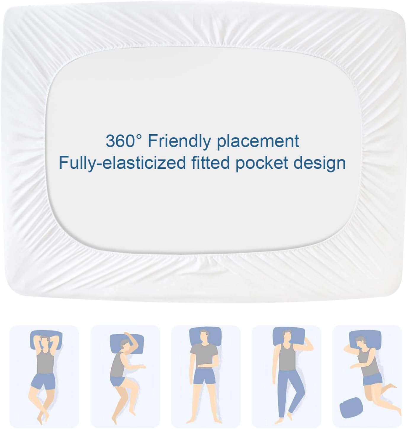 Regine Switzerland Waterproof Twin Mattress Protector - Soft Cooling Quilted Pad for Kids | Fits Deep Pocket Up to 14”