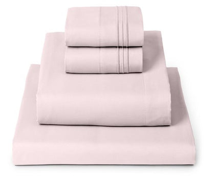 Mellanni King Sheets Set - 4 PC Iconic Collection Bedding - Hotel Luxury, Extra Soft, Cooling Bed Sheets - Wrinkle, Fade, Stain Resistant (King, Blush Pink)