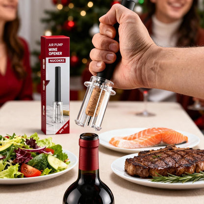 Wine Opener, NUCOKRS Effortlessly Air Pressure Corkscrew, Opens Bottles in 3-7 Pumps, No Electricity, Easy to Use, Gift for Wine Lovers