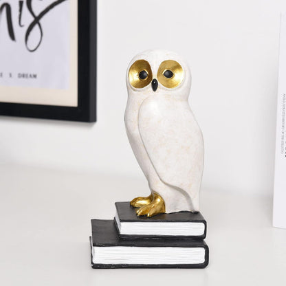 Skiennix Owl Decorative Bookends - Unique Bronze Bird Book Holders with Anti-Slip Base | Luxurious Kids Room Decor