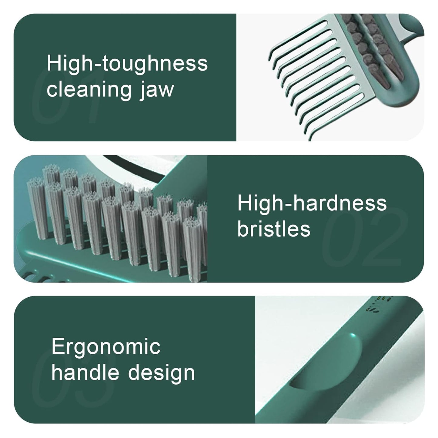 RHOS 2-in-1 Hair Brush Cleaner - Effortlessly Remove Hair and Dust | Ideal for Home and Salon Use (Green)