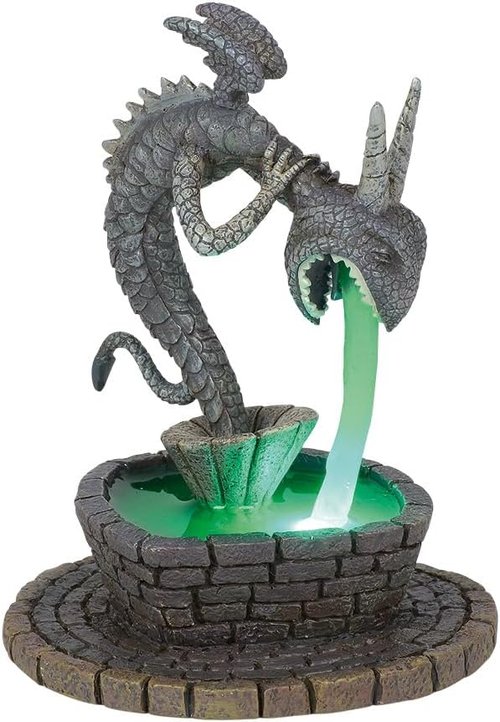 Department 56 | The Nightmare Before Christmas Town Square Fountain Figurine - 5 Inch, Multicolor