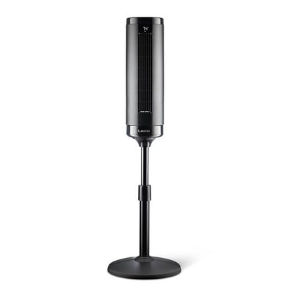 Lasko Elevation Adjustable Tower Fan 42”-54”, Pedestal Fan, 31 ft/s Airflow, Quiet 28 dB, 90° Oscillation, 12h Timer, Remote, Black, EST100