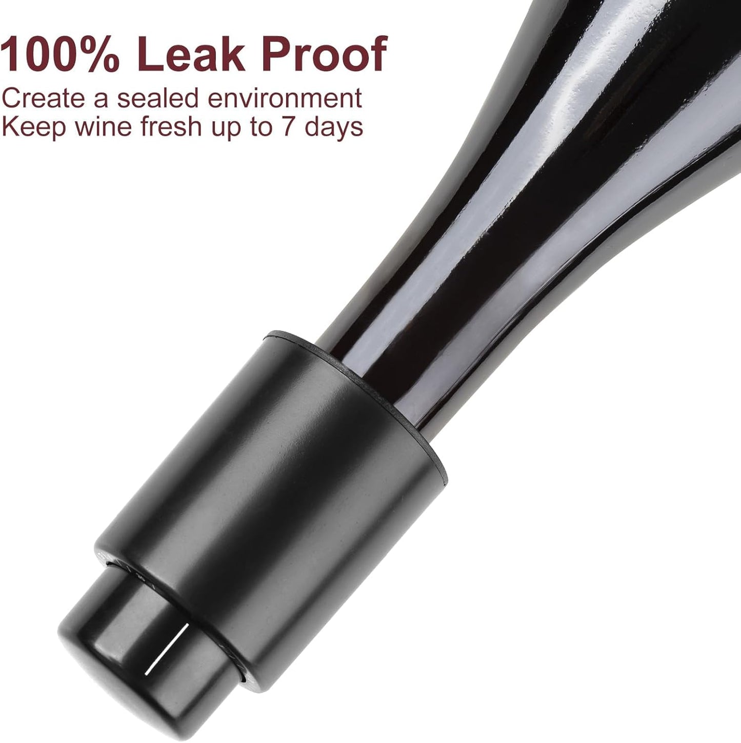 Wine Stoppers (Black, 1 Pack)