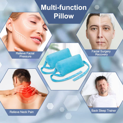 AOSSA Neck Stabilizer Pillow for Sleeping Head Wedge Positioning Pillow Post Surgery Anti Wrinkle Beauty Pillow Face Up Medical Straight Neck Pillow Triangle Wedge Back Sleep Training Upright Pillow