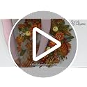 Fall Front Door Wreath 24In with Plaid Bow & Autumn Dahlias - Rustic Decor