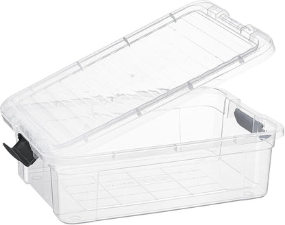 Superio Clear Plastic Storage Bin - 7.4 Quart, Non-Toxic & BPA Free, Stackable Organizer Box for Home & Office