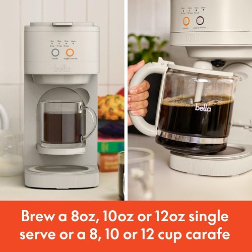 BELLA VersaBrew 2-in-1 Coffee Maker - K-Cup Compatible with Iced Coffee Function & 60oz Tank