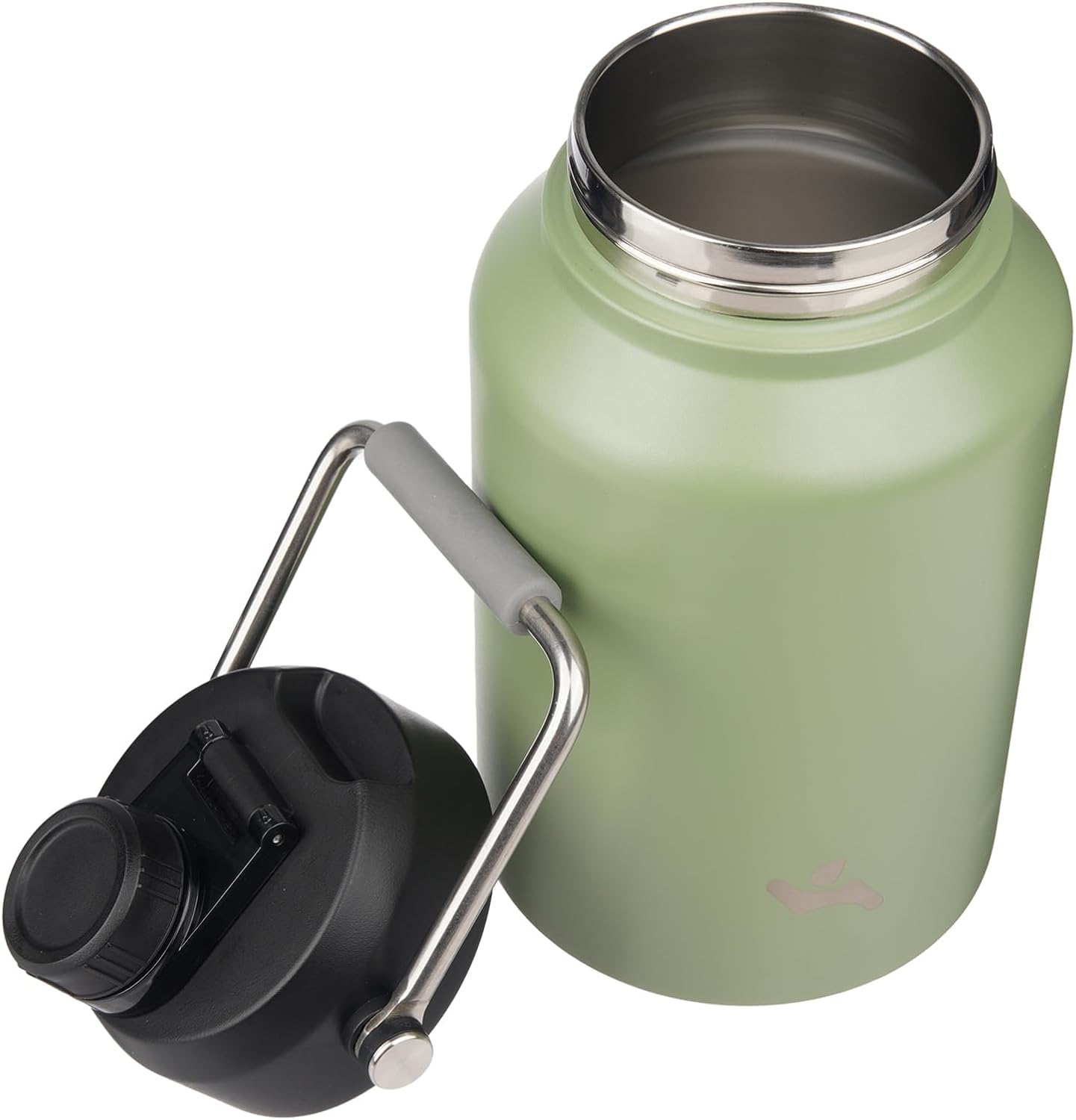 Skiennix 1 Gallon Insulated Water Bottle - Double Wall Vacuum Stainless Steel | Camp Green, 128 oz with Handle