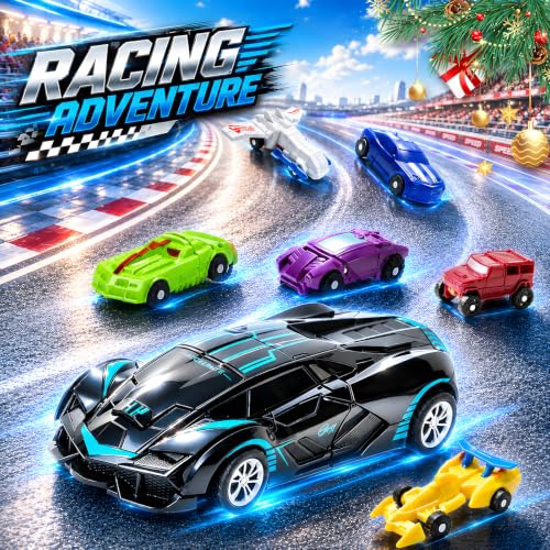 Transforming Car Toy Set with 24-Day Christmas Countdown for Kids and Teens