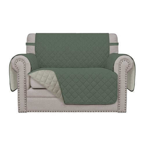 Easy-Going Oversized Chair Sofa Slipcover Reversible Sofa Cover Water Resistant Couch Cover Furniture Protector Cover with Elastic Straps for Pets Dog (Oversized Chair, Greyish Green/Beige)