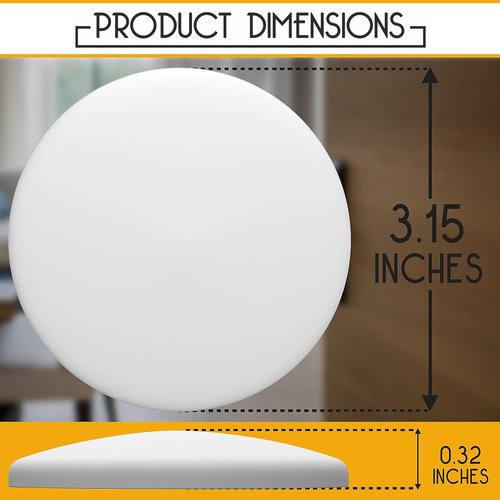 Door Stoppers | Skiennix Large 3.15" Silicone Wall Protectors - Quiet & Shock Absorbent - 4 PCS - White