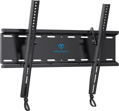 Perlesmith Tilting TV Wall Mount Bracket - Low Profile for 23-60 Inch LED, LCD, OLED TVs | VESA 400x400mm, 115lbs Capacity