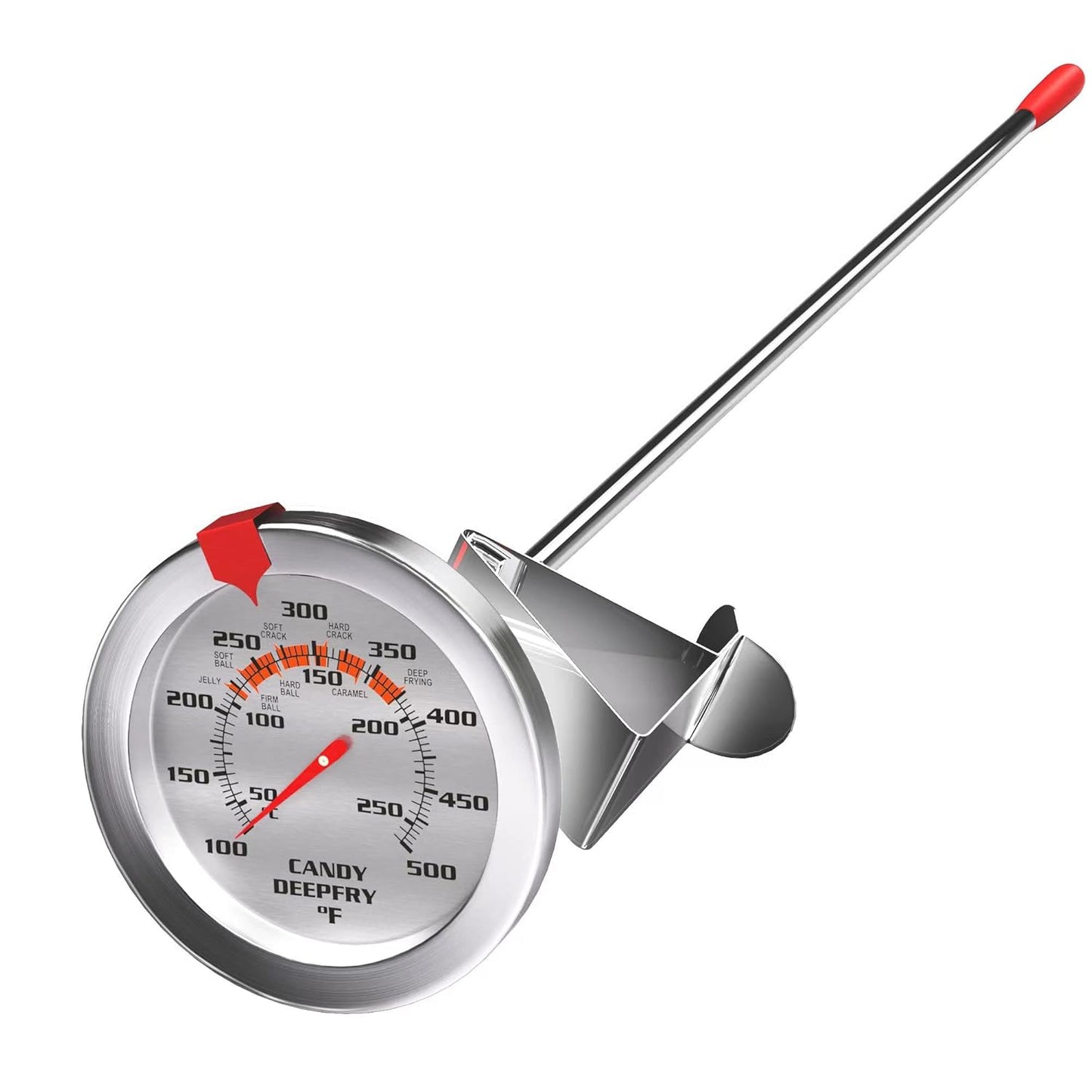 Skiennix Candy Thermometer - 2 Inch Large Dial & 9 Inch Stainless Steel Probe | Perfect for Frying, Desserts, and BBQ