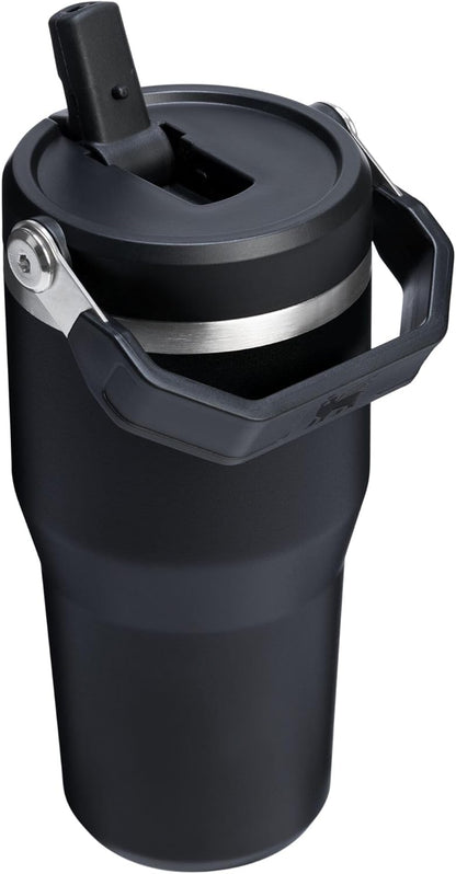 Stanley IceFlow 2.0 Tumbler - 20 oz Insulated Water Bottle with Flip Straw & Handle | BPA-Free | Black