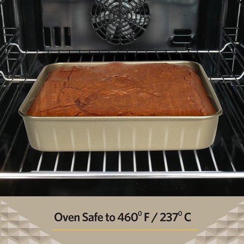 Glad Square Baking Pan - Nonstick Heavy Duty Bakeware for Cakes & Brownies | 9 Inches