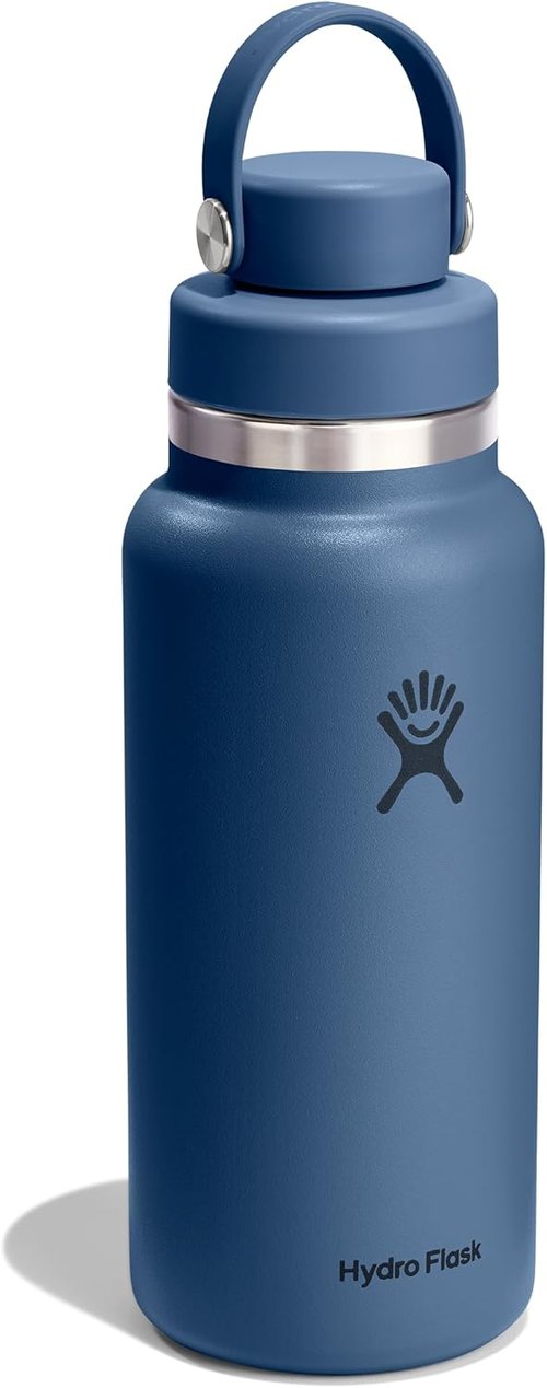 Hydro Flask Water Bottle - Insulated Stainless Steel with Wide Mouth Flex Chug Lid | 32 Oz Harbor Blue