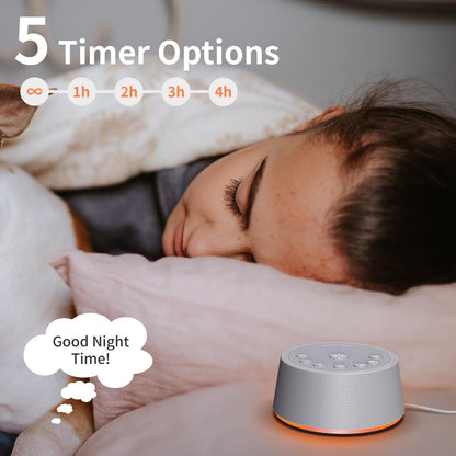 SoundLegend White Noise Machine - 32-Level Volume, 30 Soothing Sounds, 12 Color Lights | Compact Travel Gift