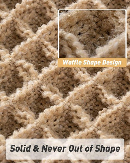 Upgraded Waffle Bath Mats Set of 2, Super Absorbent Non Slip Bath Mats for Bathroom Floor, Washable Boho Bathroom Rugs Set 2 Piece with Tassels, Soft Bathroom Mat Set, 18" x 30" (2 Pack), Brown