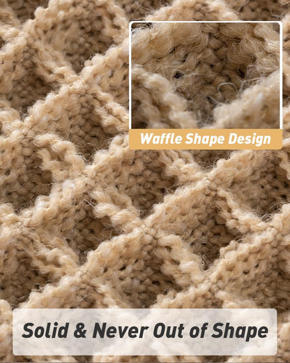 Upgraded Waffle Bath Mat Set of 2, Super Absorbent Non Slip Bath Mats for Bathroom Floor, Machine Washable Boho Bathroom Rugs Set 2 Piece with Tassels, Soft Bathroom Mat Set, 17" x 24" +20" x 32"