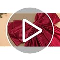 Burgundy Large Christmas Bow Tree Topper 20x32 Inch Satin Holiday Decoration