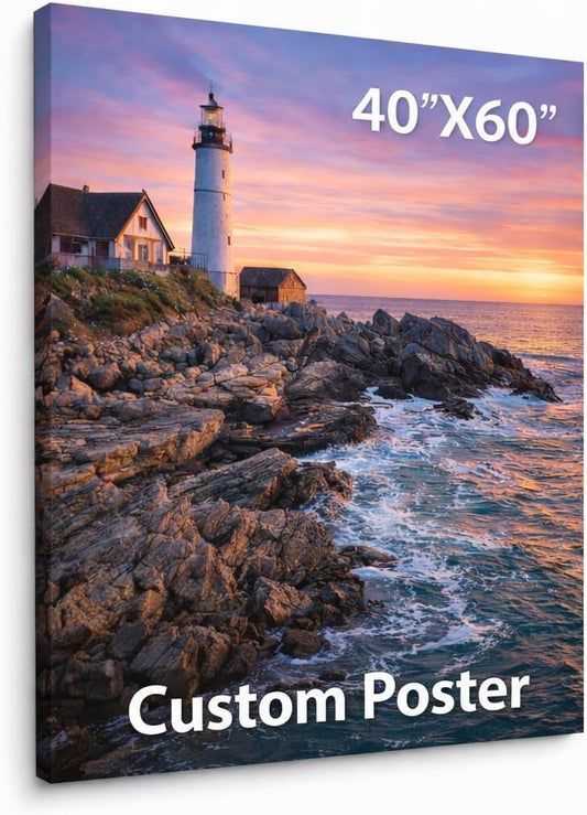 ZXDZSM Custom Canvas Prints - Personalized Photo Wall Art | Unframed 40" x 60" Size