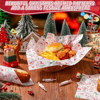 Variation of THIS listing: Red Santa Claus Wax Paper Sheets 150 Pcs Deli Wrap 9.84" x 8.27"