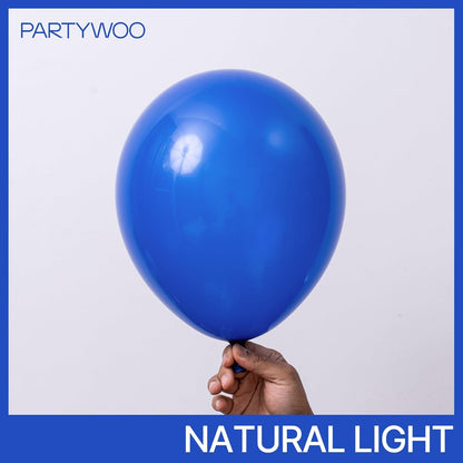 PartyWoo Royal Blue Balloons - 50 Pcs 12 Inch Matte Latex Helium Balloons for Celebrations