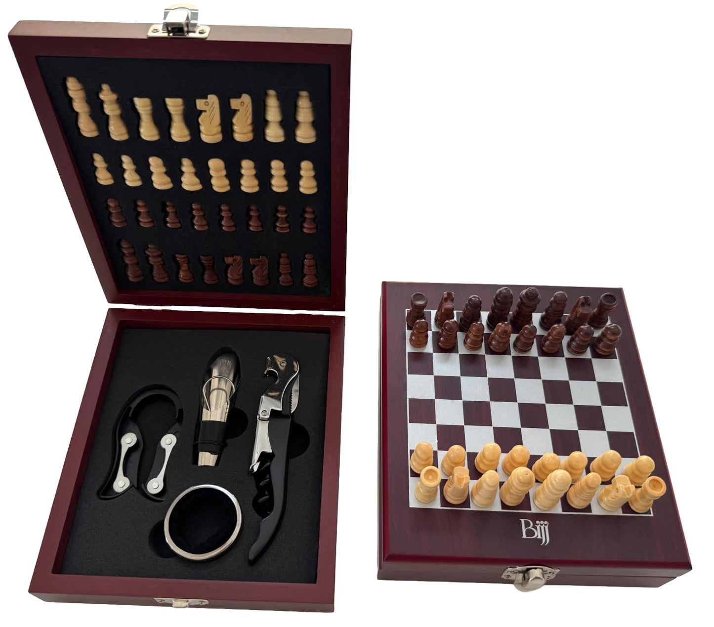 Wine Opener Gift Set with Chess Board – Elegant Wine Accessories Kit for Entertaining, Perfect for Wine Lovers, Hosts, and Unique Gifts
