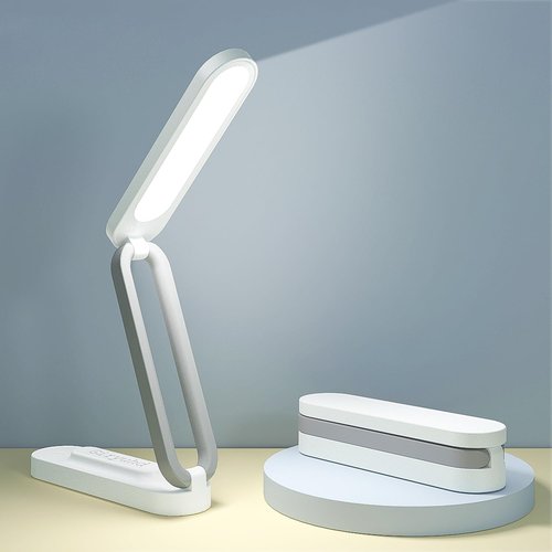 Giryuhd LED Desk Lamp - Rechargeable & Portable Light | 3 Brightness Levels for Home & Office (White)