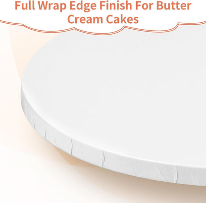 Sturdy 12 Inch Round Cake Boards by [Brand Name] - Durable 1/2 Inch Cake Drums, White, 2 Pcs
