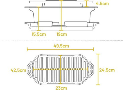 Lodge Cast Iron Grill - Durable Sportsman's Pro Design for Perfect Outdoor Cooking