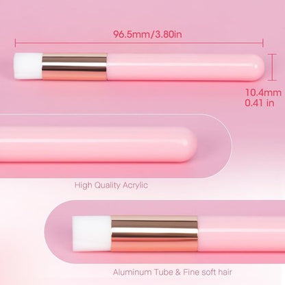 Buqikma Lash Brush Cleaning Set - 2 Pink Brushes for Effective Lash and Blackhead Removal