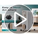 Oil Filled Radiator Space Heater 1500W White, Portable Indoor Climate Control