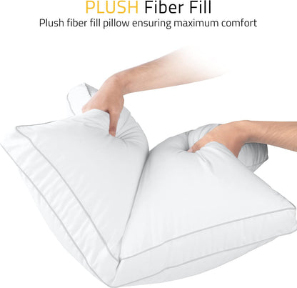 Utopia Bedding Bed Pillows - Soft & Fluffy Down Alternative | Standard Size, Set of 2, Cooling Comfort