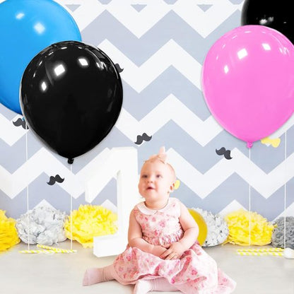 32Pcs Black Big Balloons - 18 Inch Round Latex Party Balloons for Birthday & Wedding Decor
