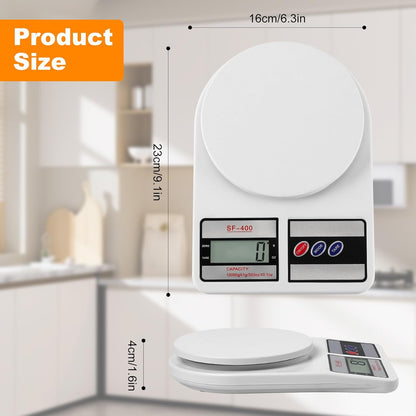 Partyreal Digital Kitchen Scale - Stainless Steel Food Scale with Oz/G Units | Replaceable Battery | Perfect for Meal Prep and Baking