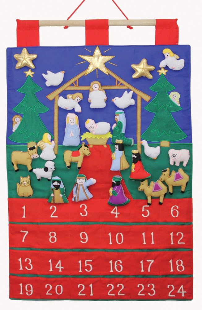 Tidings of Joy Advent Calendar - Fabric Countdown to Christmas | Festive Holiday Decor