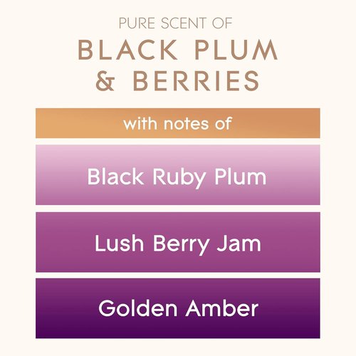 Glade Candle Jar - Large 16oz Candle Infused with Essential Oils | Black Plum & Berries Air Freshener