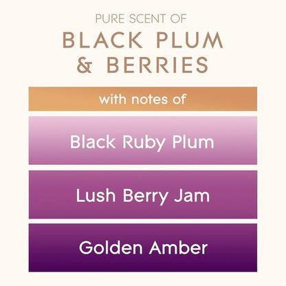Glade Candle Jar - Large 16oz Candle Infused with Essential Oils | Black Plum & Berries Air Freshener