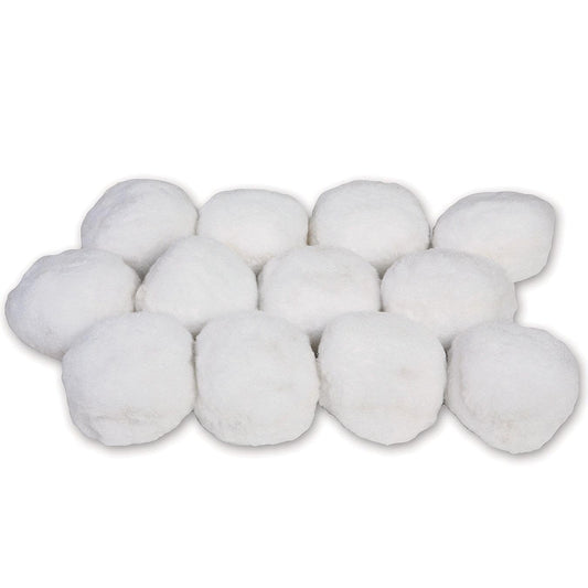 S&S Worldwide Puff Snow Balls - 4" Diameter, White, Pack of 12 for Festive Fun