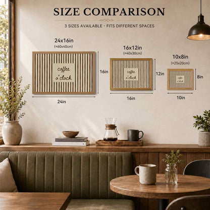 Wood Framed Coffee Wall Art - 8x10in Kitchen Decor - Coffee O'clock