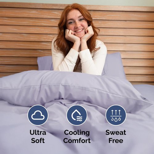 Full XL Bed Sheet - 4 Piece Full XL Bed Sheets Set - Soft, Breathable & Cooling - Hotel Luxury Bedding for Women, Men, Kids, Teens, Boys & Girls - Deep Pockets, Fade & Wrinkle Free - Light Lavender